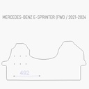 Automat Mercedes e-Sprinter 2020+ Heavy duty voormat