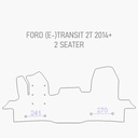 Automat Ford E-Transit 2022+ Heavy duty voormat