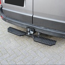 Rear step black for mounting at removable towing hook