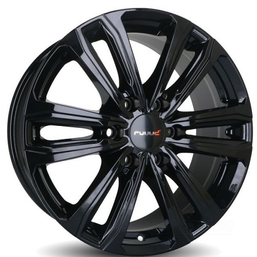 Rim and tire set Ruuud Namur Gloss Black 18 Inch Iveco Daily 2024+